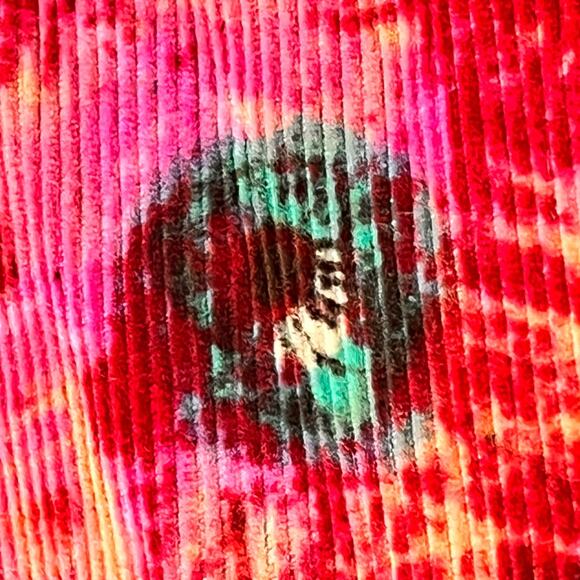 Vintage Size 8/M S? Eddie Bauer Corduroy Womens Skirt Floral Orange - Picture 2 of 7